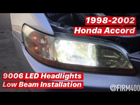 1998-2002 HONDA ACCORD 9006 LED HEADLIGHT BULB INSTALLATION UPGRADE