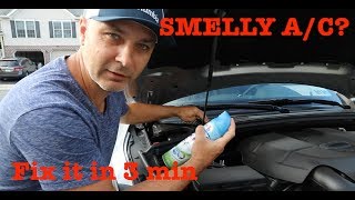 How to FIX Smelly AC in 3 min.