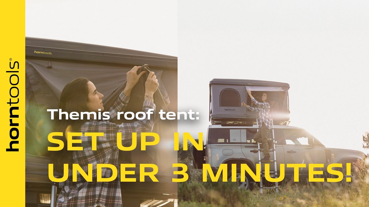 Hard shell roof tent Themis for 3 persons - 165 cm B-stock – Video