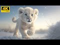 Cute Young Wild Animals With Relaxing Music (Colorfully Dynamic), Baby Animals 4K (60FPS)