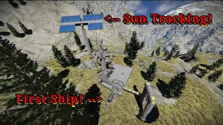 Sun Tracking Solar Tower & Our First Ship!! EP 3 - Space Engineers Automatons 2023 Tutorial