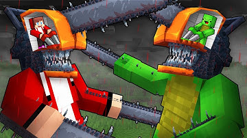 JJ and Mikey: CHAINSAW MAN Mind Control Battle in Minecraft - Maizen
