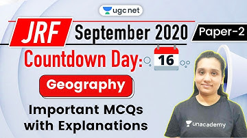 UGC NET Paper 2 Crash Course | Geography by Kritika Pareek | Important MCQs with Explanations