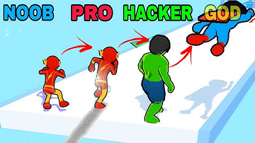 NOOB VS PRO VS HACKER VS GOD  in Superhero Race!
