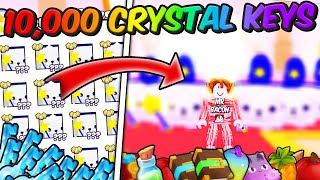 🗝️I USED 10,000 CRYSTAL KEYS AND GOT THIS…👑 (Pet Simulator 99)