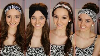 Four Ways to Wear a Headband /Headwrap ♡ | thekelliworldtv