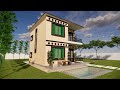 Modern house design plans 7mx75m with 2 bedrooms  2d3d designer