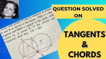 Circles with centres P and Q intersect at points A and B | Concise Maths 10 Ex 18 B Q 15