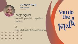 College Alg   4 4  Using a Calculator to solve Problems