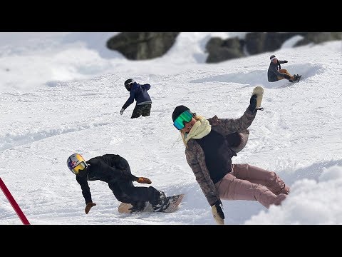 SNOWBOARDING WITH THESE LEGENDS! ft Chloe Kim, Toby Miller, Rakai