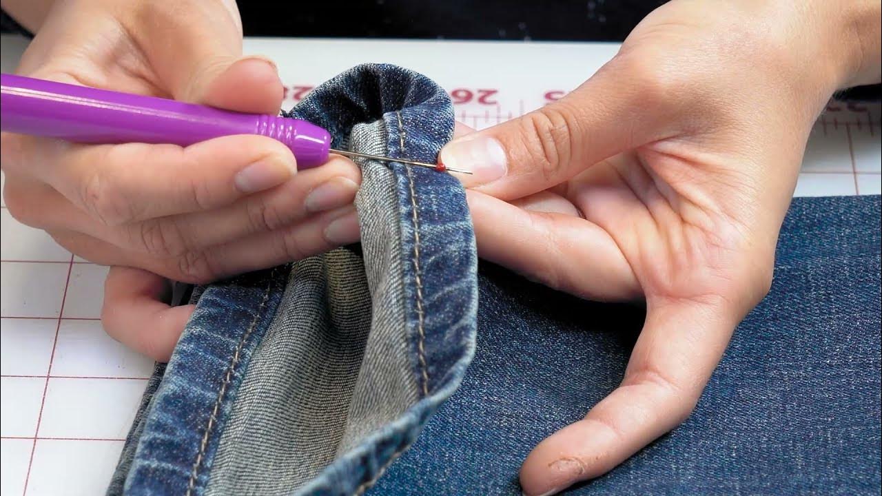 EASIEST Way To Hem Jeans (Ep. 3) YouTube