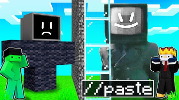 I CHEATED with //PASTE in SKIBIDI TV MAN Build Challenge!