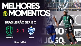MARINGÁ VIRA SOBRE O BARRA E SEGUE SONHANDO COM O QUADRANGULAR DA SÉRIE C! MM - Maringá 2 x 1 Barra