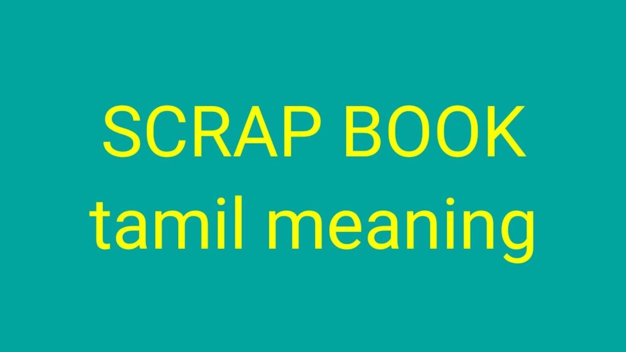 Scrap Book Tamil Meaning Sasikumar Youtube