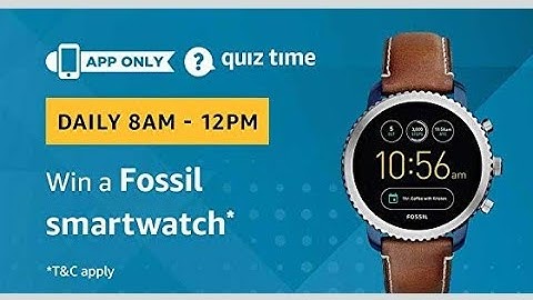 #360 Amazon Quiz Answers Today | Fossil Smartwatch | 14 June 2019 | AV EduTech