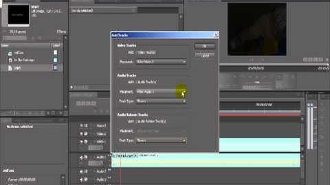 CS4, CS5, CS6 adding audio and video layers to the timeline in Adobe Premier