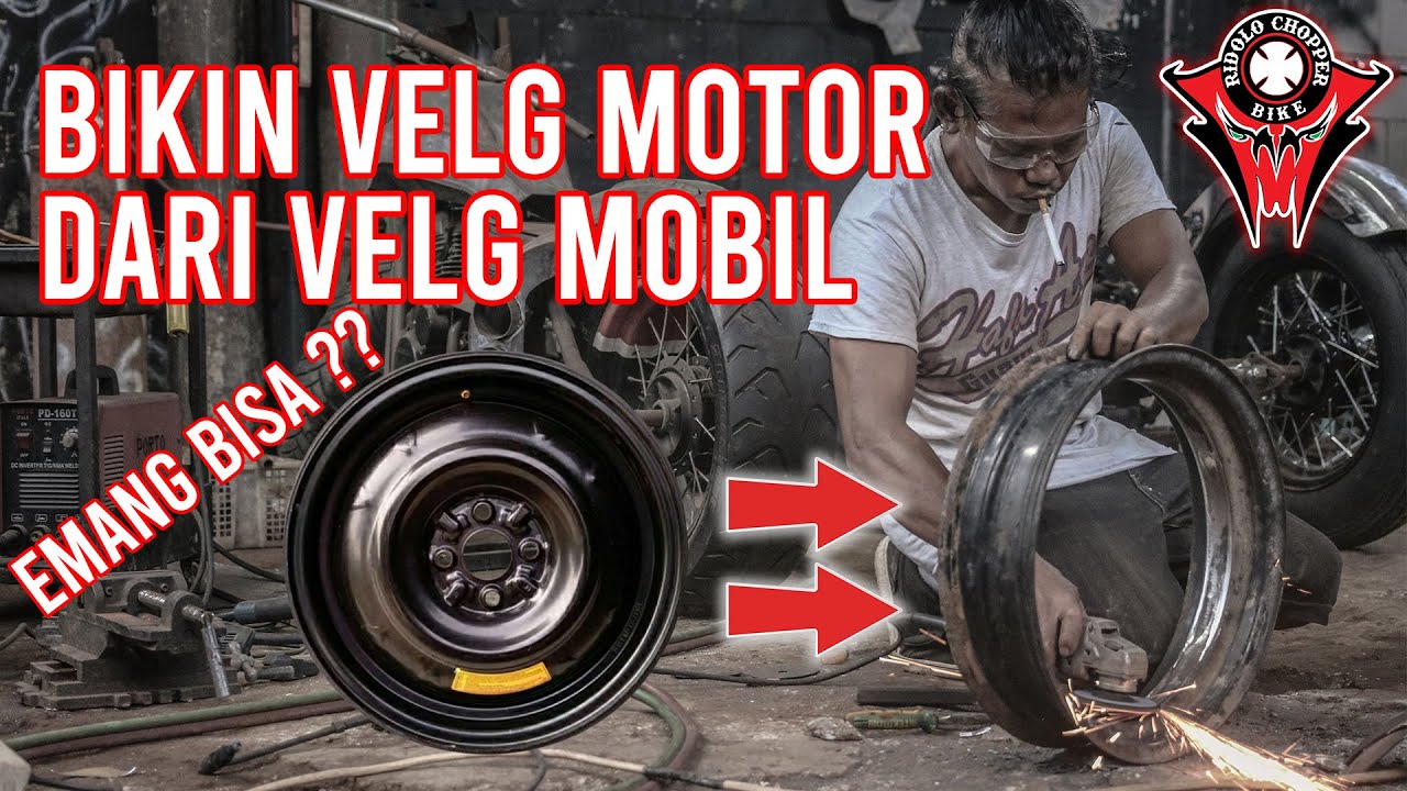 CARA MEMBUAT VELG MOTOR RING 16 TAPAK LEBAR DARI VELG MOBIL