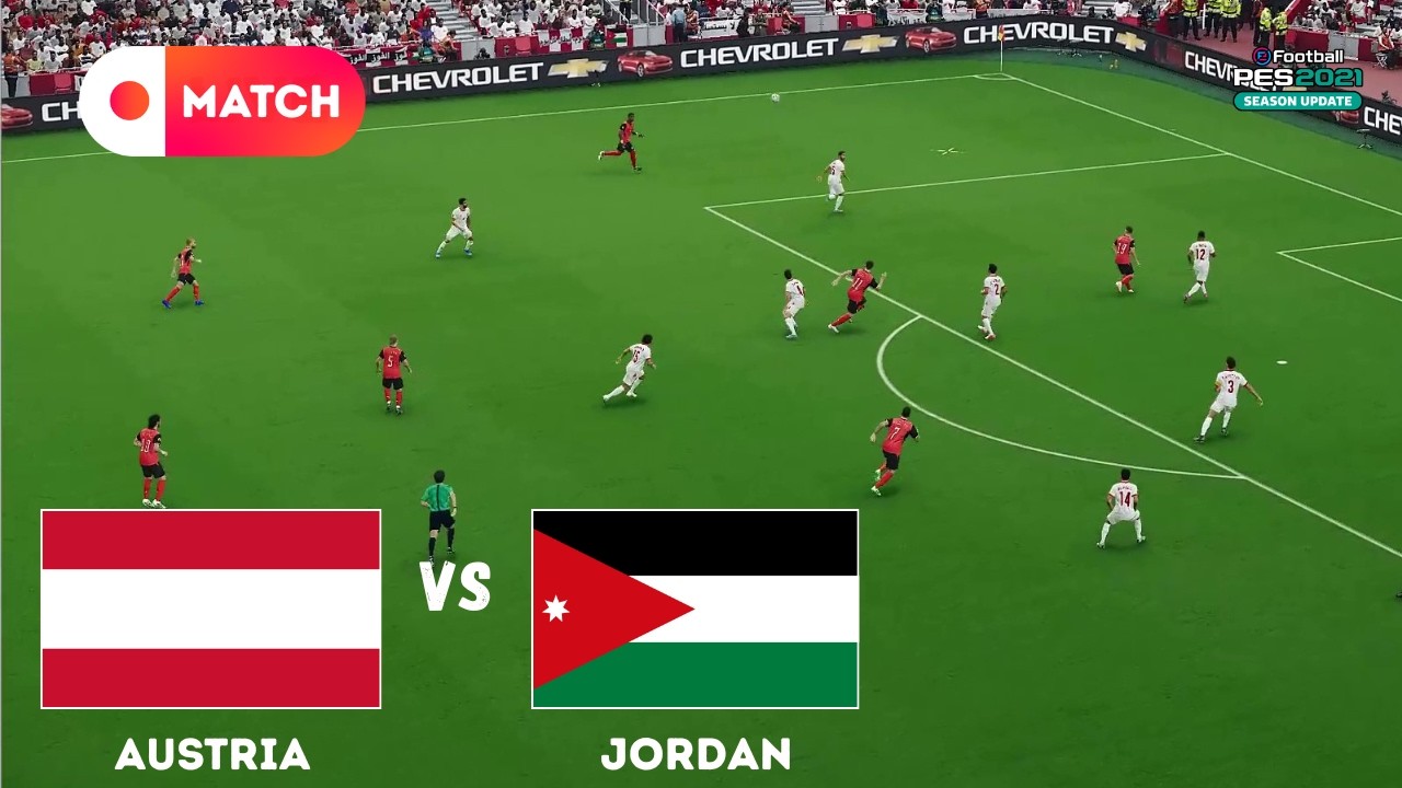 JORDAN vs AUSTRIA | World Cup 2026 Match Simulation | eFootball PES 21 Gameplay