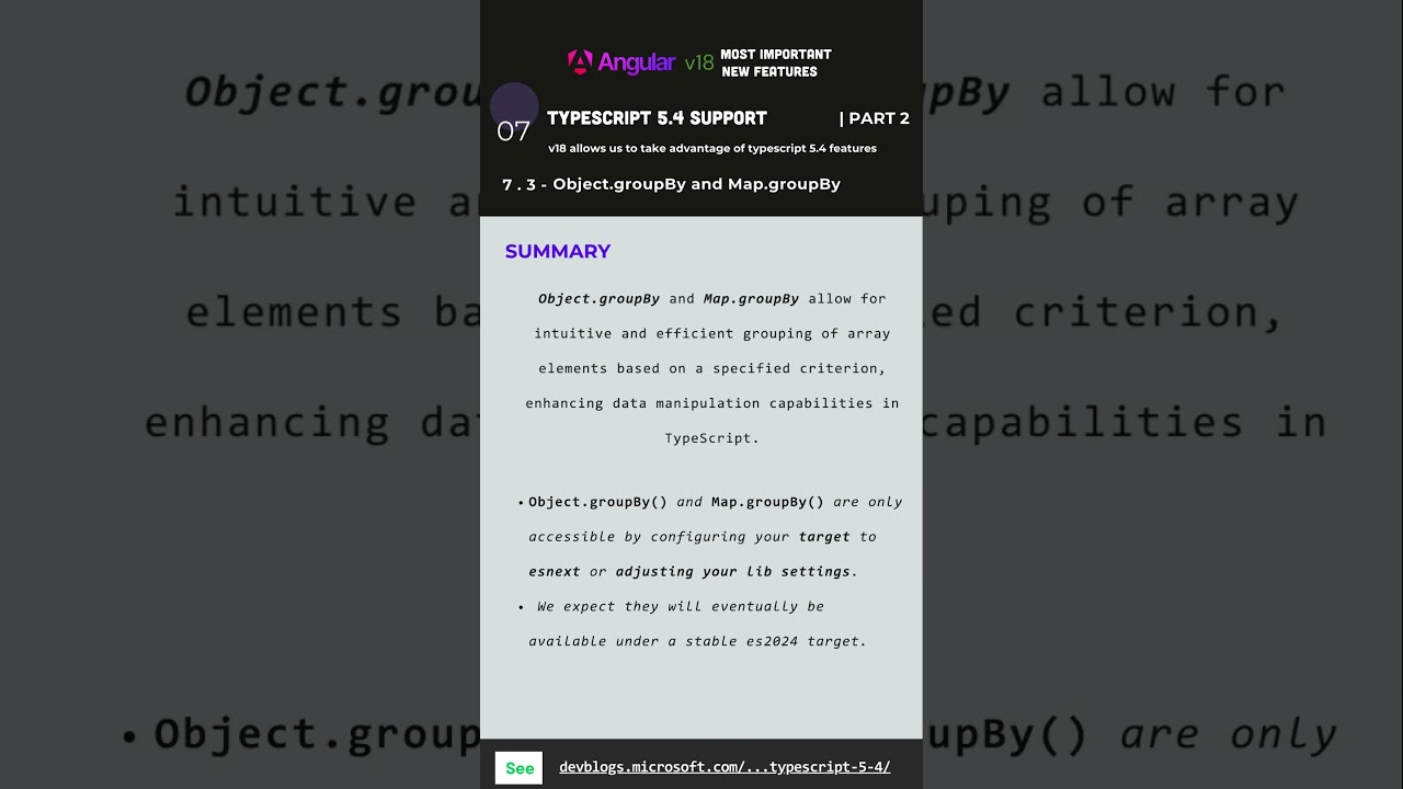 Angular 18 New feature: TypeScript 5.4 Support
