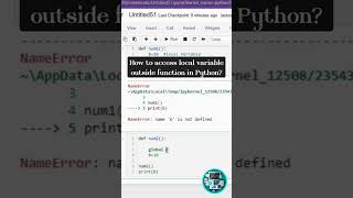global keyword - Python-