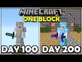 I Spent 200 Days in ONE BLOCK Minecraft... Here's What Happened