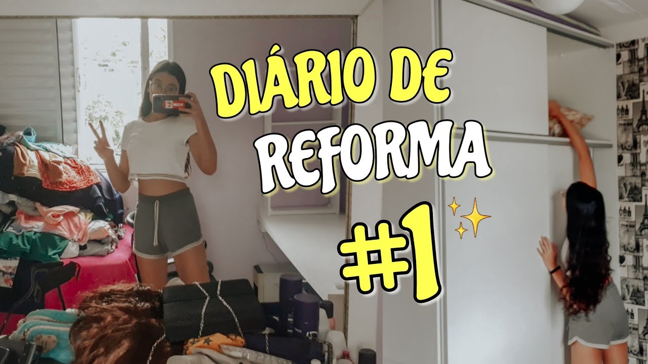 DIÁRIO DE REFORMA #1 - TOUR DO QUARTO + MUDANDO OS MÓVEIS!! 🛠️