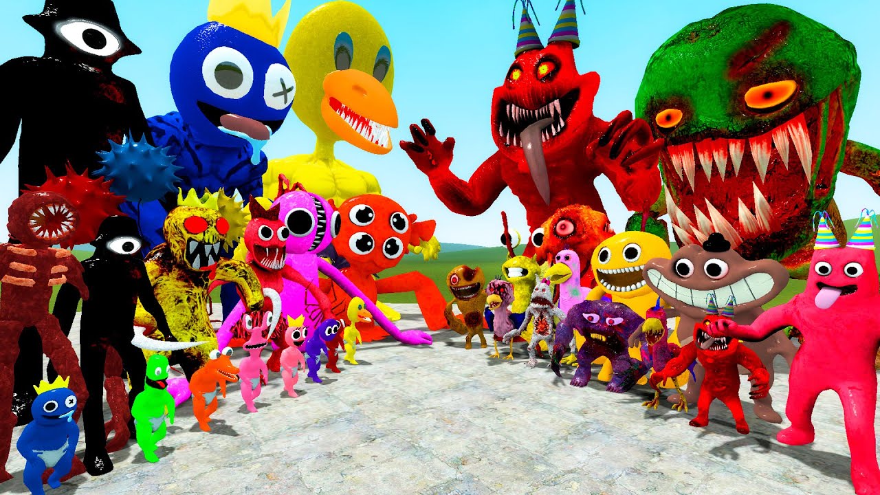 ALL ALPHABET LORE FAMILY VS ALL ROBLOX RAINBOW FRIENDS In Garry's Mod! (ALL  A-Z And Super Lettars!) 