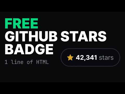 Live GitHub Stars Badge for ANY Website (Free, 1 Line)