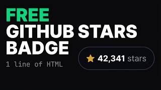 Live GitHub Stars Badge for ANY Website (Free, 1 Line)