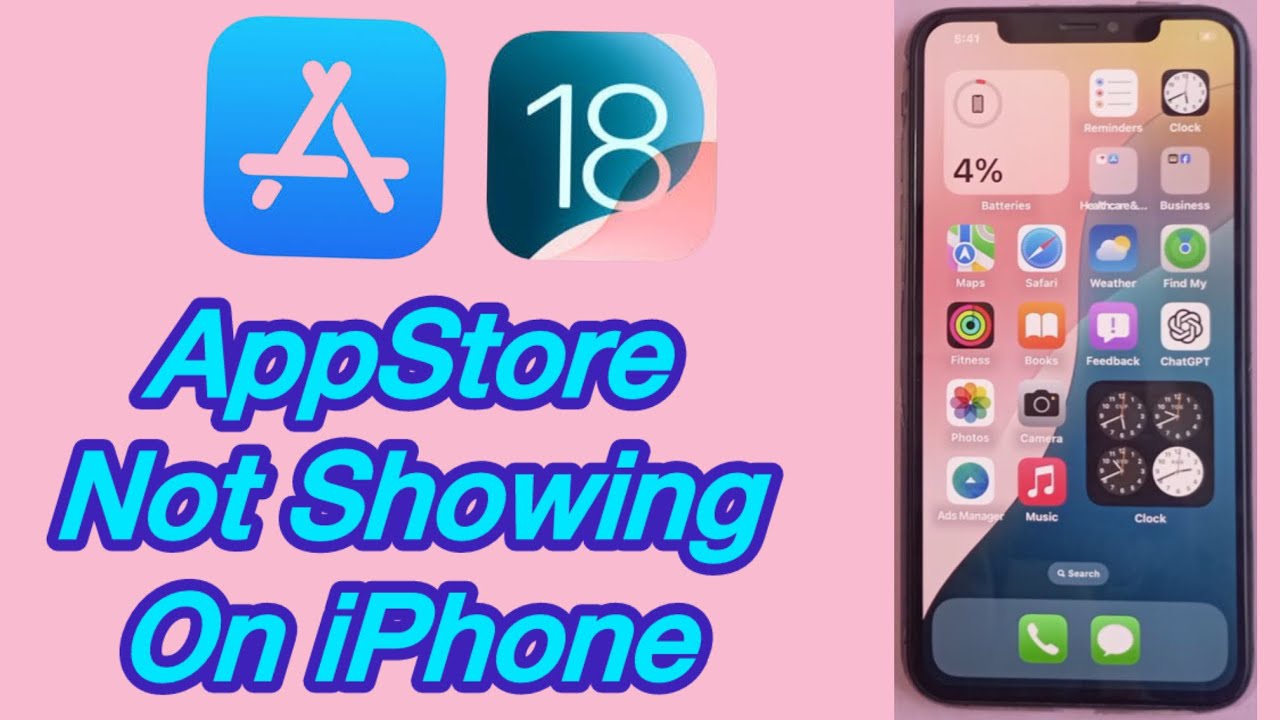 How to Fix AppStore Not Showing on iPhone in iOS 18! AppStore Missing ...