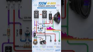 100W Hi-Bass Power Amplifier Circuit Diagram Explained 🎵🔊