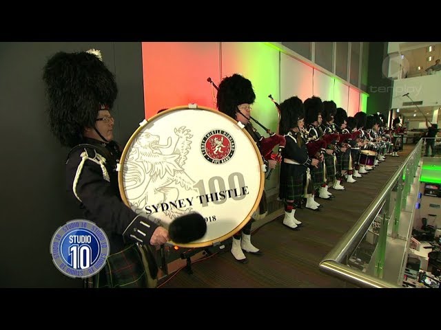 Sydney Thistle Highland Pipe Band Perform In Channel Ten Building | Studio 10