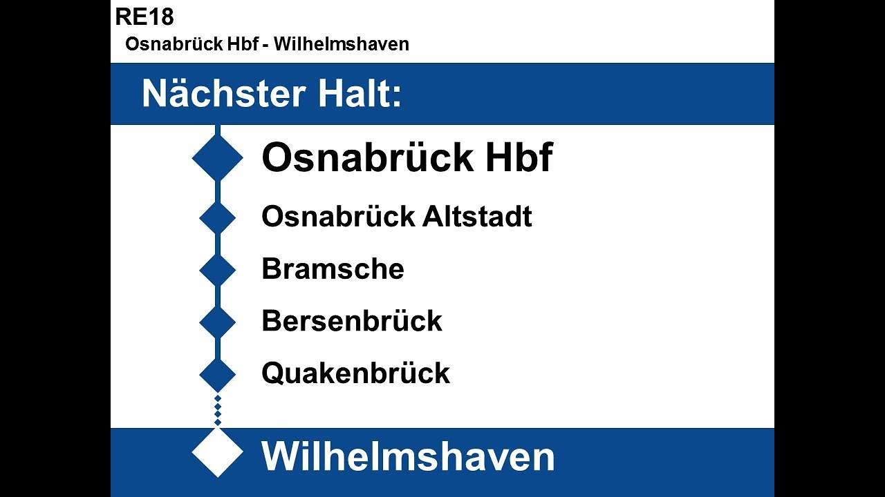 [NWB] Ansagen RE18 Osnabrück - Oldenburg
