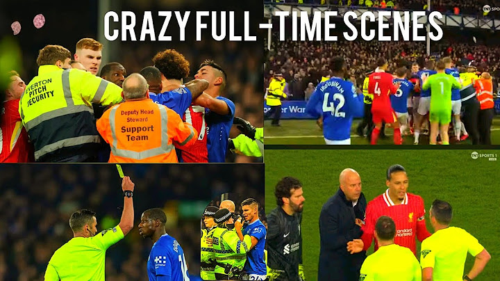 CRAZY FULL-TIME SCENES at Goodison Park as Everton & Liverpool players BRAWL!✅Fights & Red Cards🔥🚨