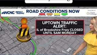 Heads up! I-277 lane closures in effect