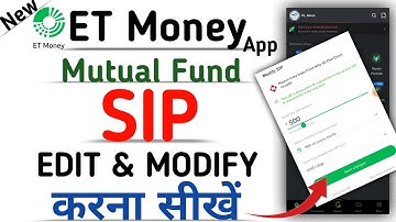 how to edit and modify mutual fund sip by ET MONEY APP | Modify SIP Date & Amount | 2024 | #etmoney