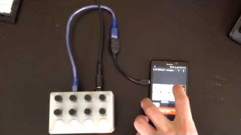 Synthino XM MIDI over USB OTG Cable on Android Demo MIDI Commander