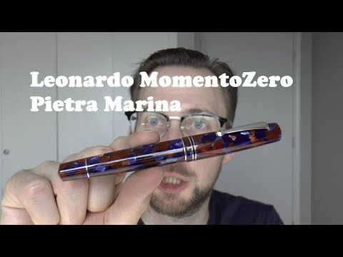 Leonardo Momento Zero Pietra Marina〈F〉 Leonardo Momento Zero Fountain Pen - Pietra Marina with Gold