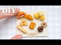 【樹脂粘土】ミニチュアのパンを色々作ってみました。 DIY Miniature Bread/air dry polymer clay/fakefood【ミニチュアフード】