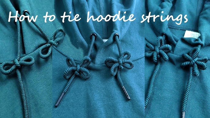 How to tie hoodie strings #SimpleAndEasy 