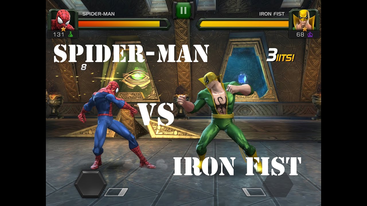 Marvel Contest of Champions SpiderMan vs Iron Fist Quest 2 Fight