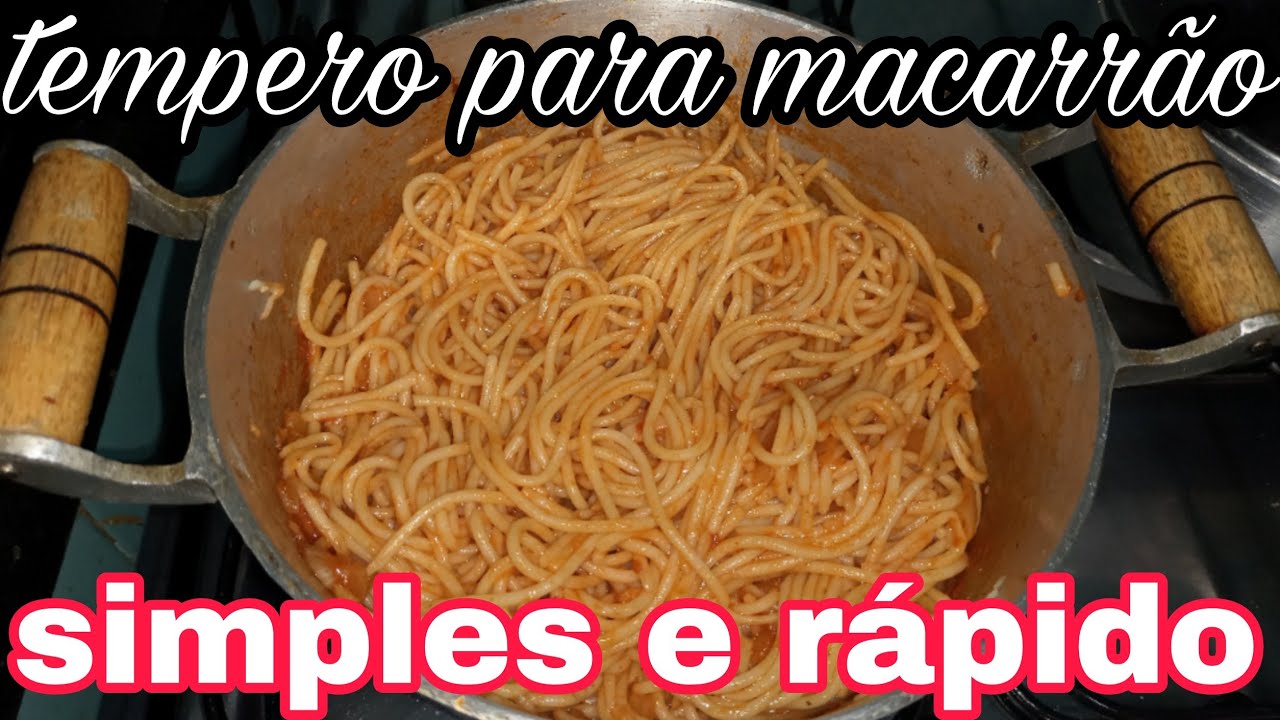 Como temperar Macarrão usando molho simples e rápido de tomate ? - YouTube