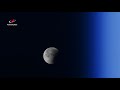 Лунное затмение с МКС: 4К-качество. Lunar eclipse from the ISS: 4K-quality