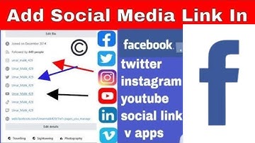 How To Add Social Media Link In Facebook | Facebook Me Instagram, YouTube, Twitter, Link Kiase Jode