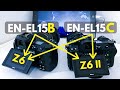 Comparing battery life of Nikon EN-EL15B vs EN-EL15C in Nikon Z6 and Z6 II