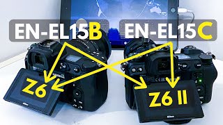 Comparing battery life of Nikon EN-EL15B vs EN-EL15C in Nikon Z6 and Z6 II