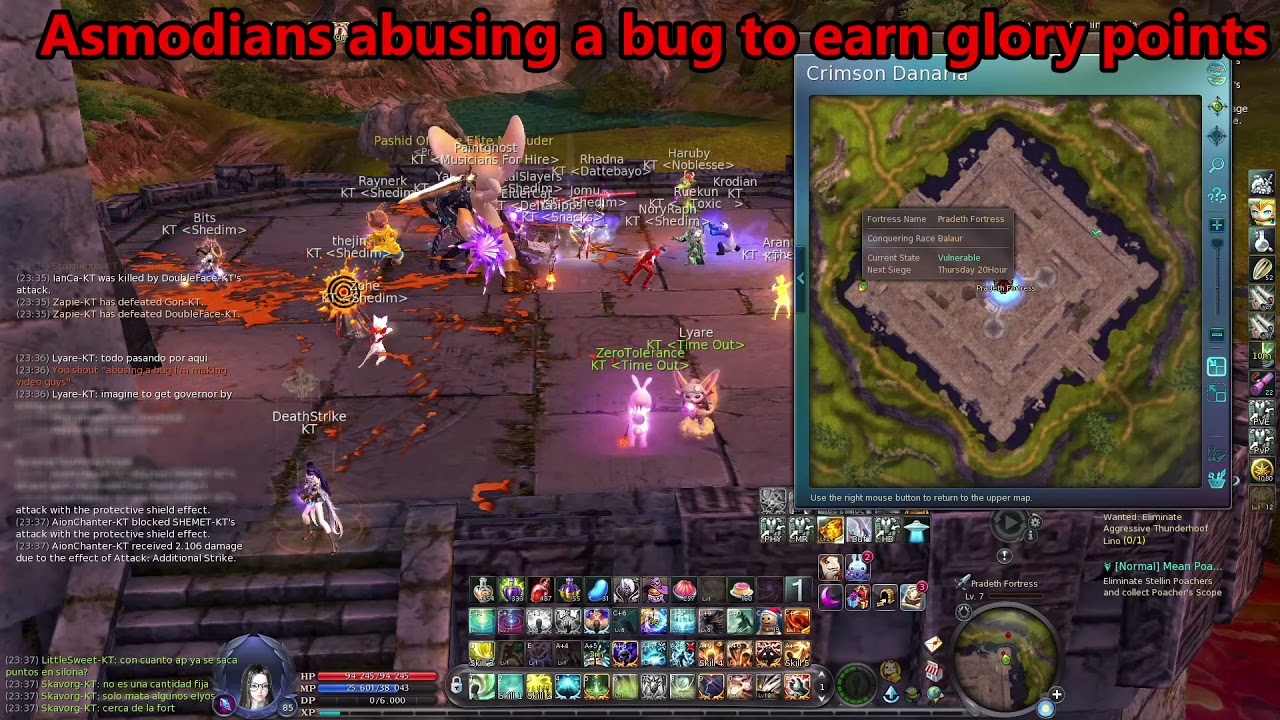 AION-NA 8.0 Asmodians abusing a bug to earn glory points!!!