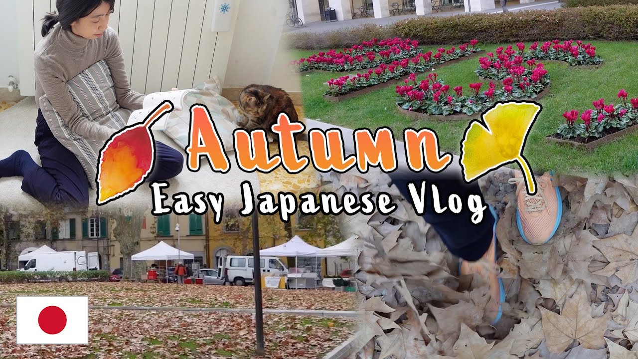 Easy Japanese Vlog🍂 Autumn Carpet✨ Beginner Japanese