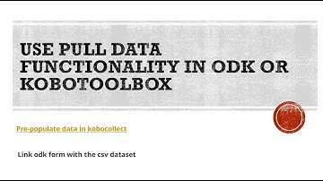How to use pull data functionality in ODK or  kobotoolbox?