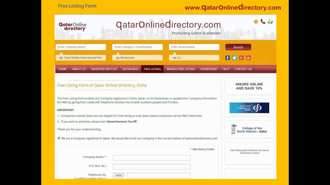 Qatar Online Directory YouTube